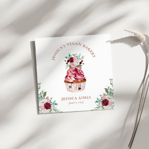 Bakery Pastry Chef Floral Cake Business Card