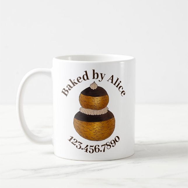 Bakery Pastry Chef Patisserie Religieuse Choux Bun Coffee Mug (Left)