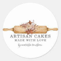 Bakery Pastry Chef Rolling Pin Product Label