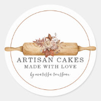 Bakery Pastry Chef Rolling Pin Product Label
