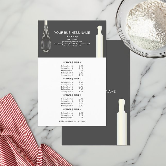 Bakery | Pastry Chef Simple Modern Business Custom Flyer (Creator Uploaded)
