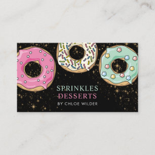 Bakery Pastry Chef Sprinkled Doughnuts Business Card