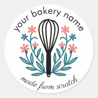 Bakery Pastry Chef Stickers Retro Baking Label