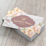 Bakery Pastry Chef Vintage Floral Trendy Marble Business Card<br><div class="desc">Bakery Pastry Chef Vintage Floral Trendy Marble Business Cards.</div>