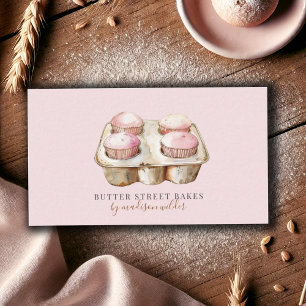 Bakery Pastry Chef  Watercolor Baker Business Card