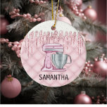 Bakery Pastry Frosting Drips Monogram Cook Ceramic Tree Decoration<br><div class="desc">This design may be personalised in the area provided by changing the photo and/or text. Or it can be customised by choosing the click to customise further option and delete or change the colour of the background, add text, change the text colour or style, or delete the text for an...</div>