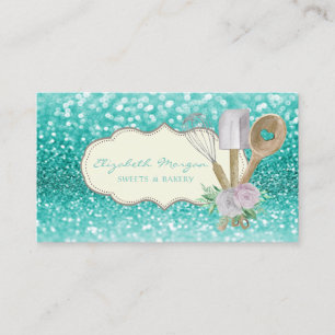 Bakery Pastry Hand Tools Bokeh Business Card