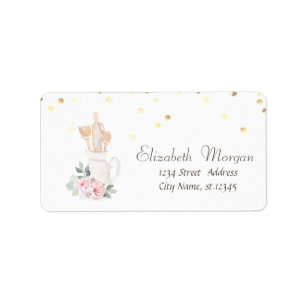 Bakery Pastry Hand Tools Flowers Confetti Label