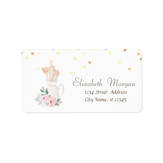 Bakery Pastry Hand Tools Flowers Confetti    Label (Front)