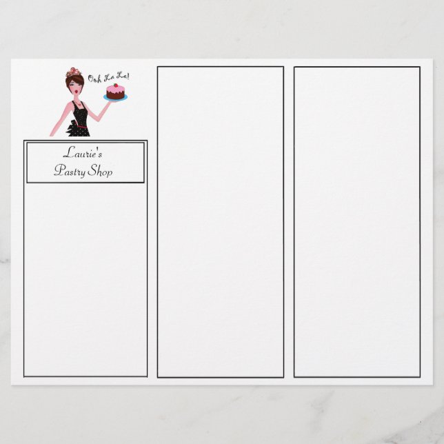 Bakery Pastry Shop Tri-Fold Brochures (Front)