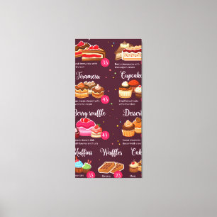 Bakery pastry sweets canvas print