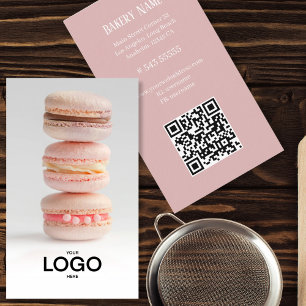 Bakery Photo logo qr code Business Card