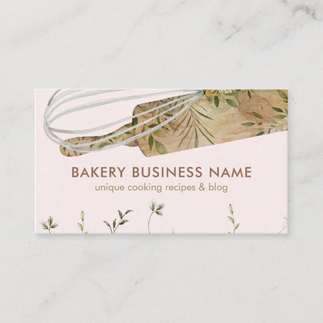 Bakery Pink Qr Pastry Chef Catering Cake Maker Business Card (Front)