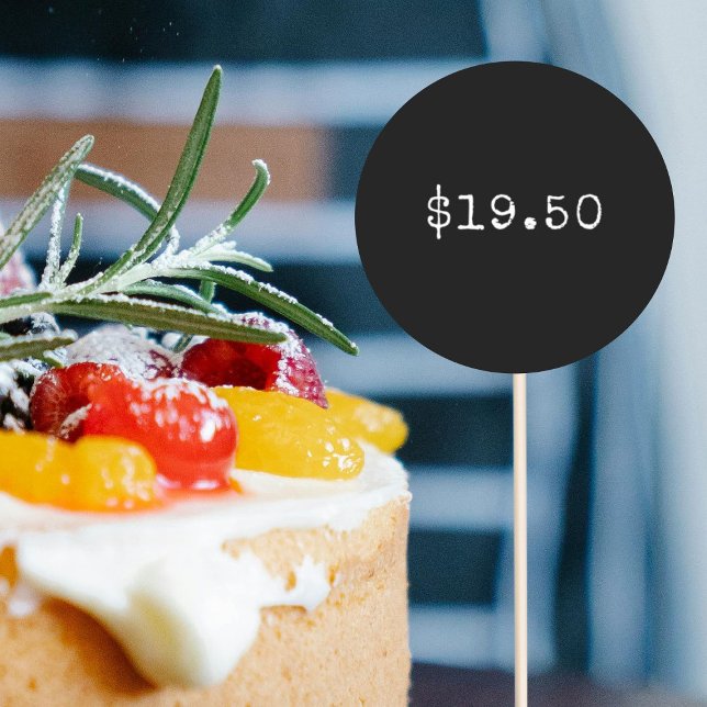 Bakery Price Per Cake Classic Round Sticker (Creator Uploaded)
