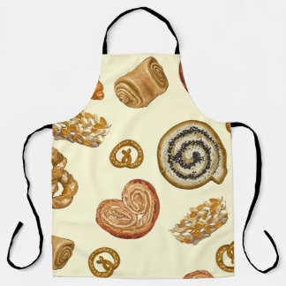 Bakery Products: Vintage Seamless Pattern. Apron