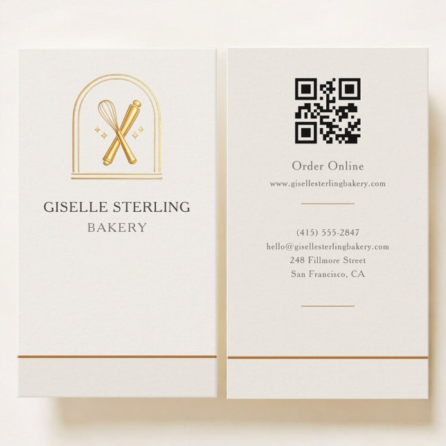 Bakery QR Code Business Card (Creator Uploaded)
