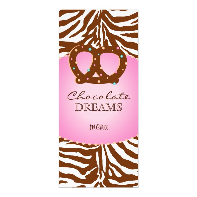 Bakery Rack Card Pretzel Pink Chocolate Brown (Front)