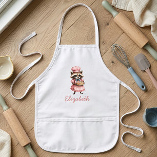 Bakery Racoon Cute Personalised Kids Apron