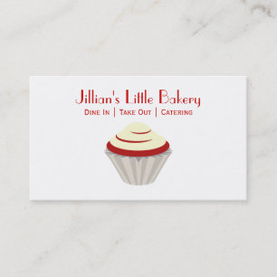 Bakery Red Velvet Cupcake Business Card