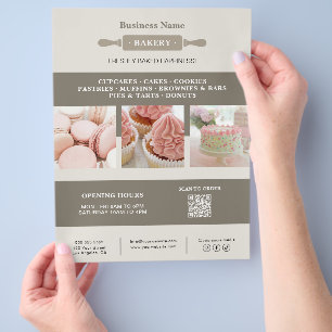 Bakery Rolling Pin Business Marketing Flyer