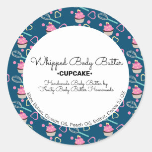 Bakery Scent Butter Bath Branding Packaging Classic Round Sticker