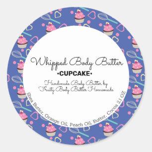 Bakery Scent Butter Bath Branding Packaging Classic Round Sticker
