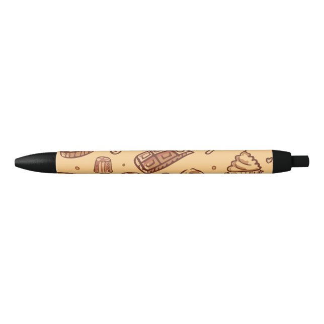 Bakery seamless pattern black ink pen (Front)