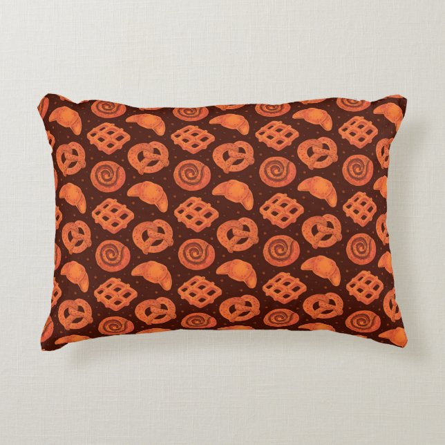 Bakery seamless pattern, texture. Boulangerie shop Decorative Cushion (Front)