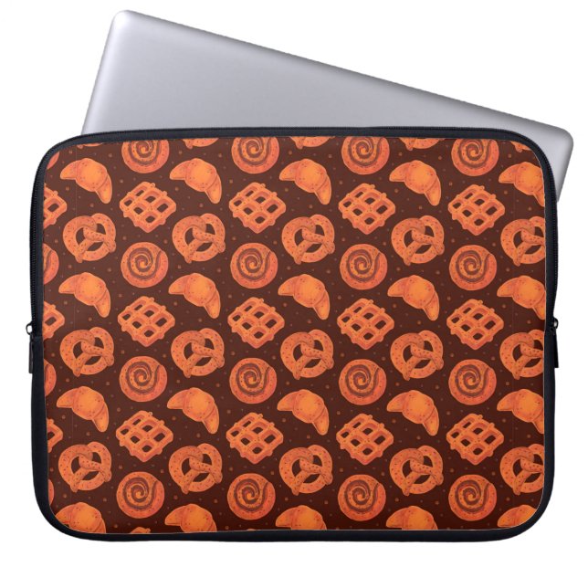 Bakery seamless pattern, texture. Boulangerie shop Laptop Sleeve (Front)