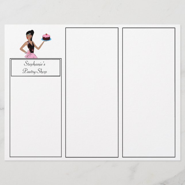 Bakery Shop - African American Pastry Diva Flyers (Front)