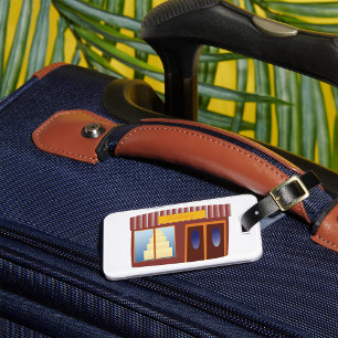Bakery Shop Front Cake Store  Luggage Tag