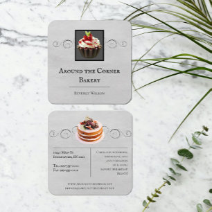 Bakery Shop   Grey Business Card