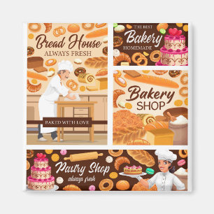 Bakery shop magnet
