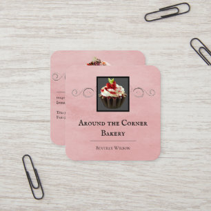 Bakery Shop   Pink Business Card