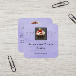 Bakery Shop Purple Business Card