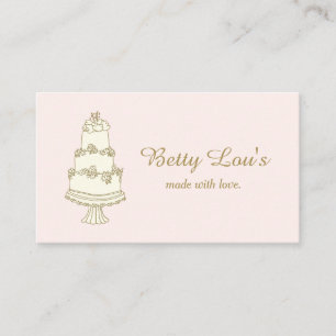Bakery Shop Wedding Cake Decorator Pastry Business Card