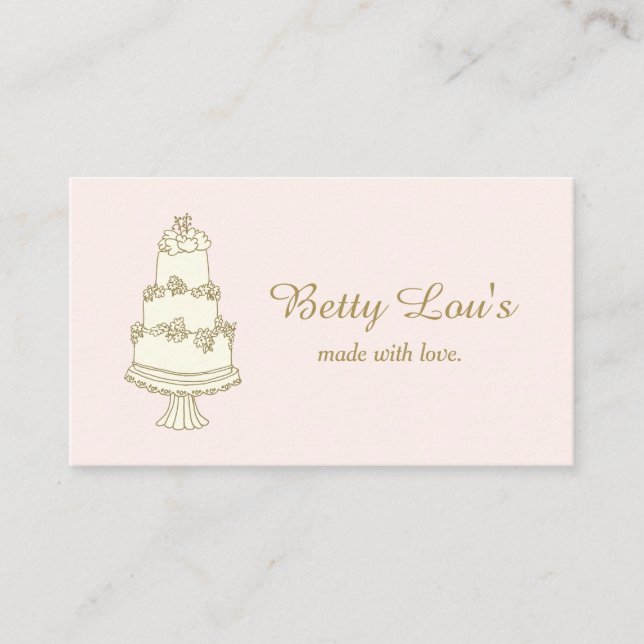 Bakery Shop Wedding Cake Decorator Pastry  Business Card (Front)