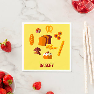 Bakery Sign Baked Food Paper Napkins