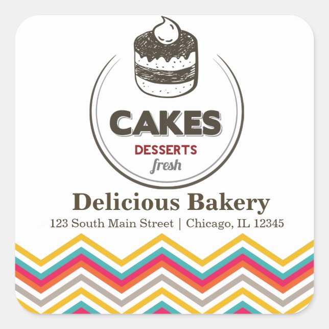Bakery Square Sticker (Front)
