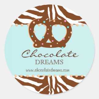 Bakery Stickers Pretzel Chocolate Blue 2