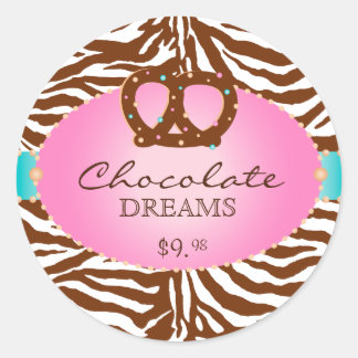 Bakery Stickers Pretzel Chocolate Pink