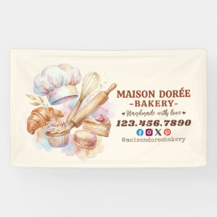 Bakery Store Pastry Chef Dessert Sweets Cake Baker Banner