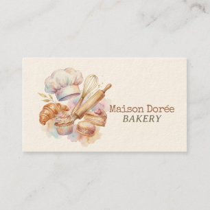 Bakery Store Pastry Chef Dessert Sweets Cake Baker Business Card