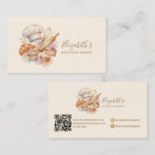 Bakery Store Pastry Chef Dessert Sweets Cake Baker Business Card