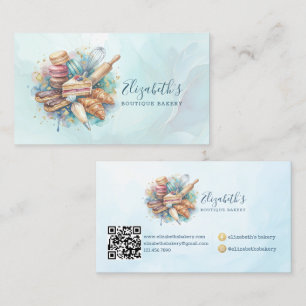 Bakery Store Pastry Chef Dessert Sweets Cake Baker Business Card