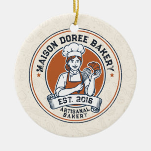 Bakery Store Pastry Chef Dessert Sweets Cake Baker Ceramic Tree Decoration