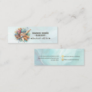 Bakery Store Pastry Chef Dessert Sweets Cake Baker Mini Business Card