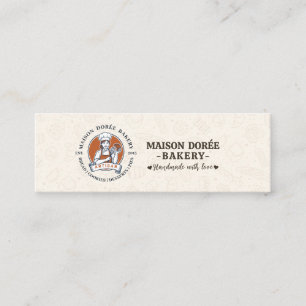 Bakery Store Pastry Chef Dessert Sweets Cake Baker Mini Business Card