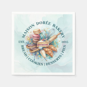 Bakery Store Pastry Chef Dessert Sweets Cake Baker Napkin