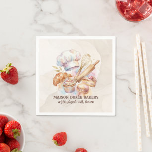 Bakery Store Pastry Chef Dessert Sweets Cake Baker Napkin